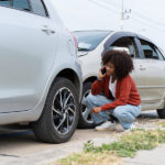 lady calling car accident lawyer